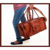 Large Men's Leather Vintage Duffle Luggage Weekend Gym Overnight Travel Bag New
