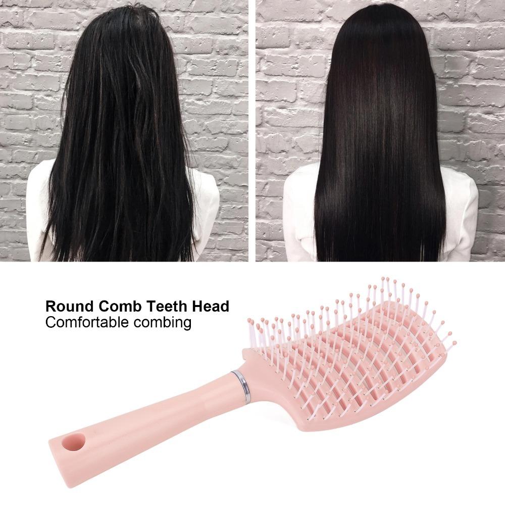 Large Vented Paddle Hair Brush Professional Styling Hair Brush Detangling Hair Brush For Women розовый