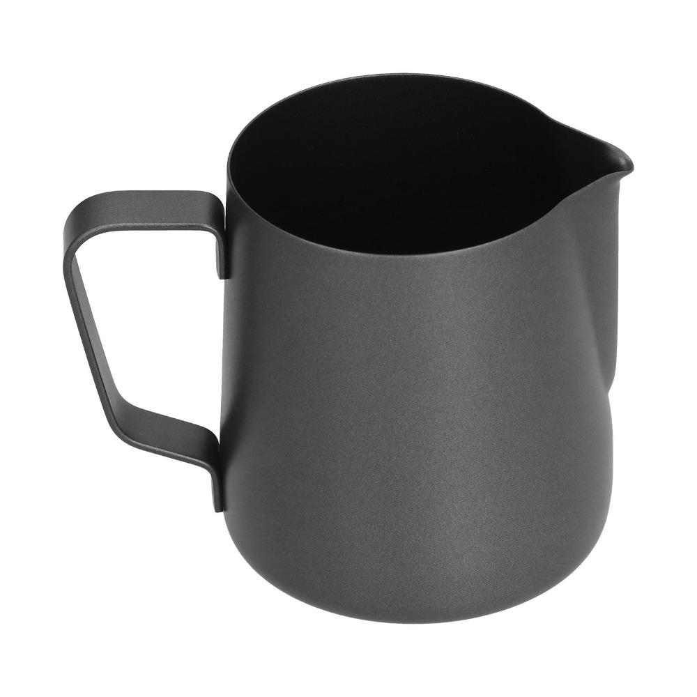 Kaffetillbehör Rostfritt Stål Mjölkskummare 400 ml Kapacitet Spetsig Pip Kaffekanna Orange Skumkanna Kaffebryggning