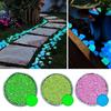 Glow-in-the-Dark Garden Stones Colorful Decorative Aquarium Pebbles Fish Tank Rocks 0.8-1.1cm Luminous Pebbles for Outdoor Walkway Aquarium Landscape