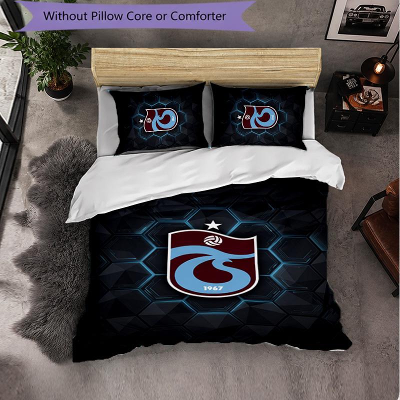 Biancheria da letto a tema Trabzonspor FC Set 3 Pezzi Copripiumino Biancheria da letto Decorativa per Camera Adolescenti Decorazione Casa
