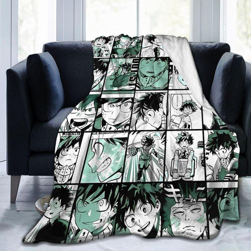 My Hero Academia Collage Anime Flannel Fleece Blanket Lightweight Blanket Soft Warm Cozy Fuzzy Throw Blanket for Bed Sofa Travel