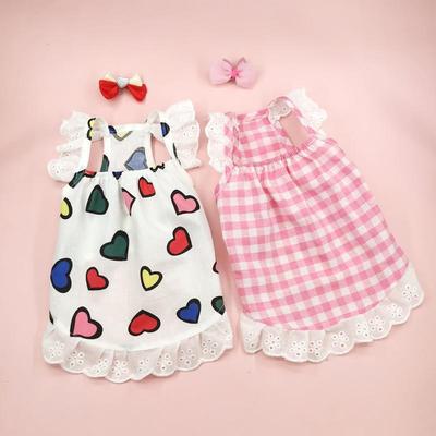 Summer Lace Pet Apparel for Small Dogs & Cats - Heart Design for Bichon, Pomeranian, Teddy, Yorkshire, Poodle