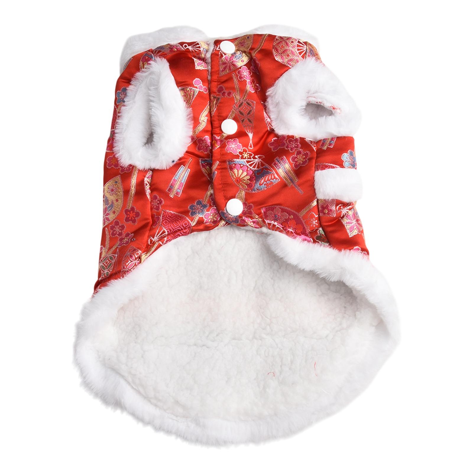 

For New Year Celebrations Dog New Year Clothes Family Gatherings Cheongsam For Pets Unique Gifts For Pet Lovers 1.5-2.5kg червоний