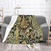 William Morris Forest Fabric Blankets Flannel Dog Rabbit Designer Lightweight Thin Throw Blanket Car Sofa Couch Bedroom Quilt