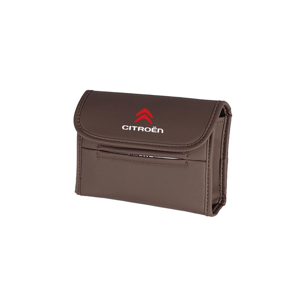 1 Stück Leder Auto Taschentuchbox Auto Sitzlehne Taschentuch Hängende Aufbewahrungstasche Für Citroen C1 C2 C3 C4 Berlingo C3 Aircross C5X C5 Aircross