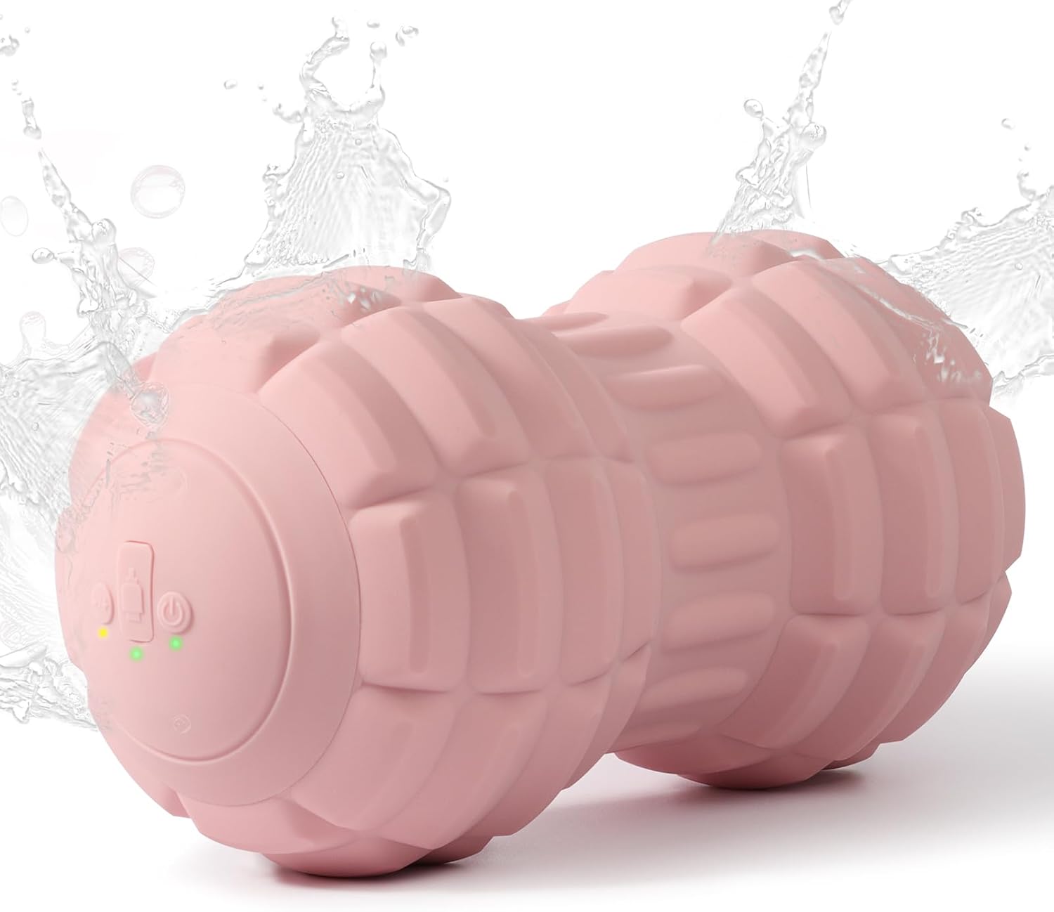 Silicone electric peanut massage ball, waterproof, 4 intensity levels, relieves muscle tension pink