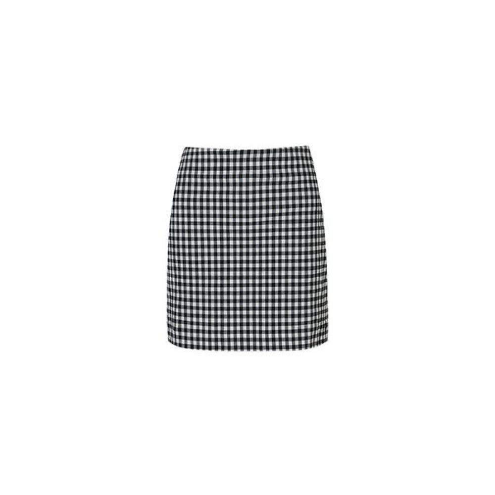 

Playboo Gingham Check Skirt W Inner Pants Black L
