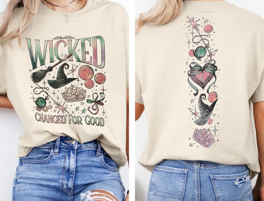 Retro Wicked Razem Jesteśmy Nieograniczeni Koszulka Przeciwstaw się Grawitacji Miotła Magiczna Różdżka Koszulka Wicked Musical Czarodziej Film Koszulka Fana