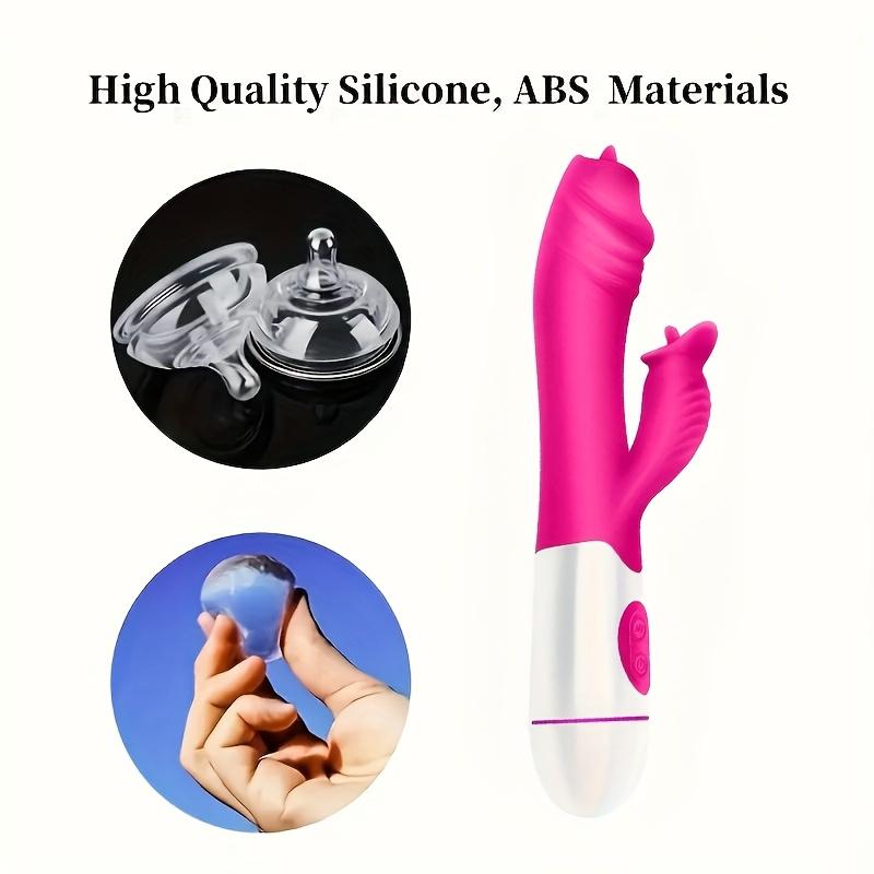 30 Speed Modes G-Spot Dual Vibration Tongue Licking Vibrator USB Rechargeable Female Masturbator Adult Sex Toy