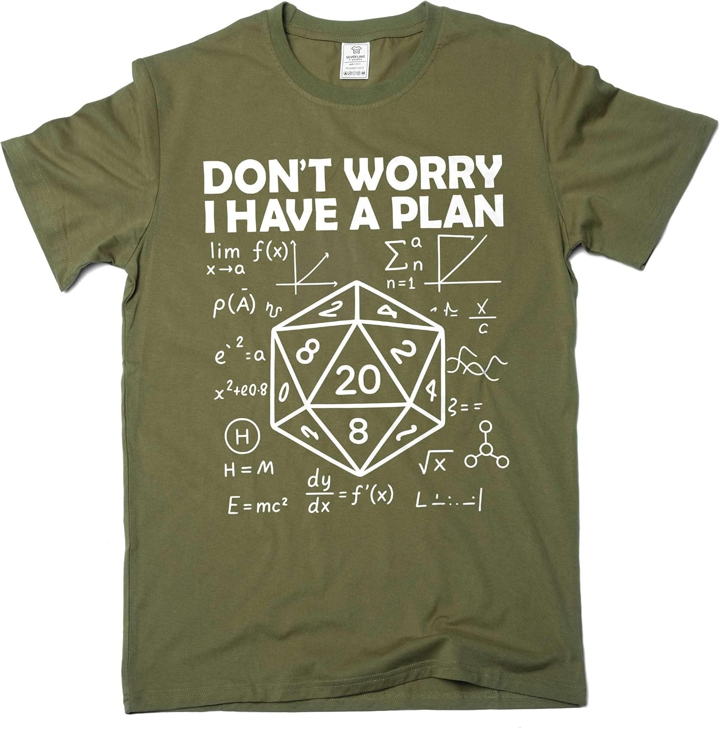 Men s Funny Don t Worry I Have a Plan T-Shirt Nerd Geek Math School tee Shirt S разноцветный
