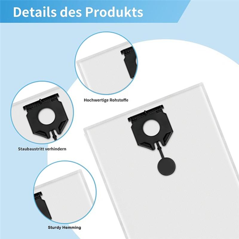 

A65T-Dust Filter Bags 6PCS For Karcher 2.889-154.0 NT30/1 Replacement Parts For Karcher Vacuum Cleaner Dust Bag