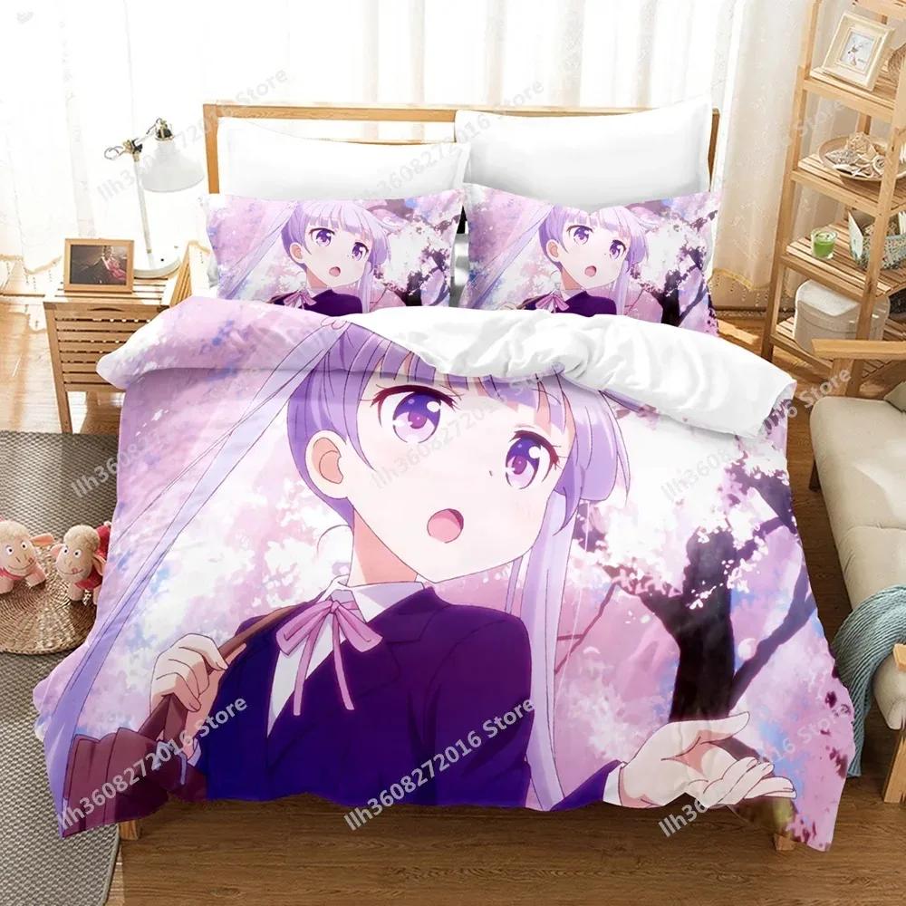 3D Printing Anime Kawaii Girls New Game Bedding Set Single Twin Full Queen King Size Bed Set Adult Kid Bedroom Duvet Cover Sets