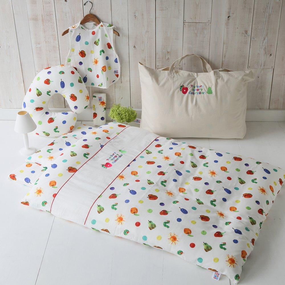 Dvojitý gázový kryt Hungry Caterpillar vyrobený v Japonsku 102 x 128 cm baby.e-sleep