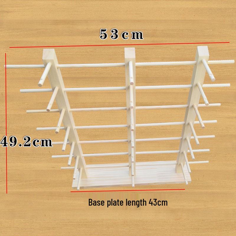 Stojak podłogowy z litego drewna na oprawki okularów i okulary przeciwsłoneczne