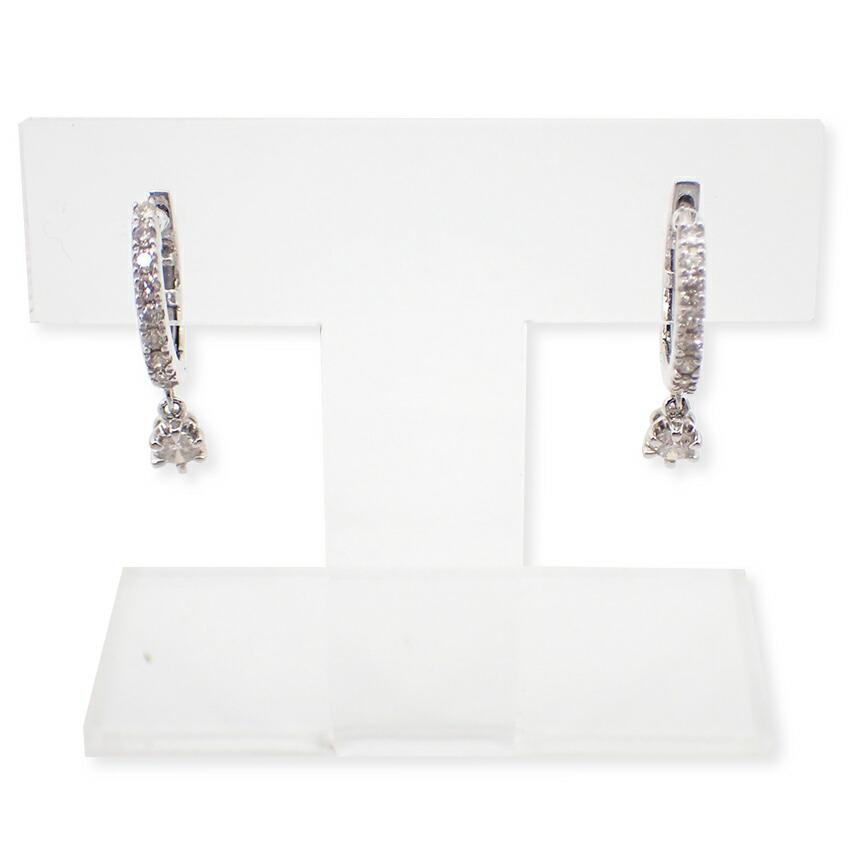

[Used] K18WG Diamond 0.15x0.15 Earrings/g537-68