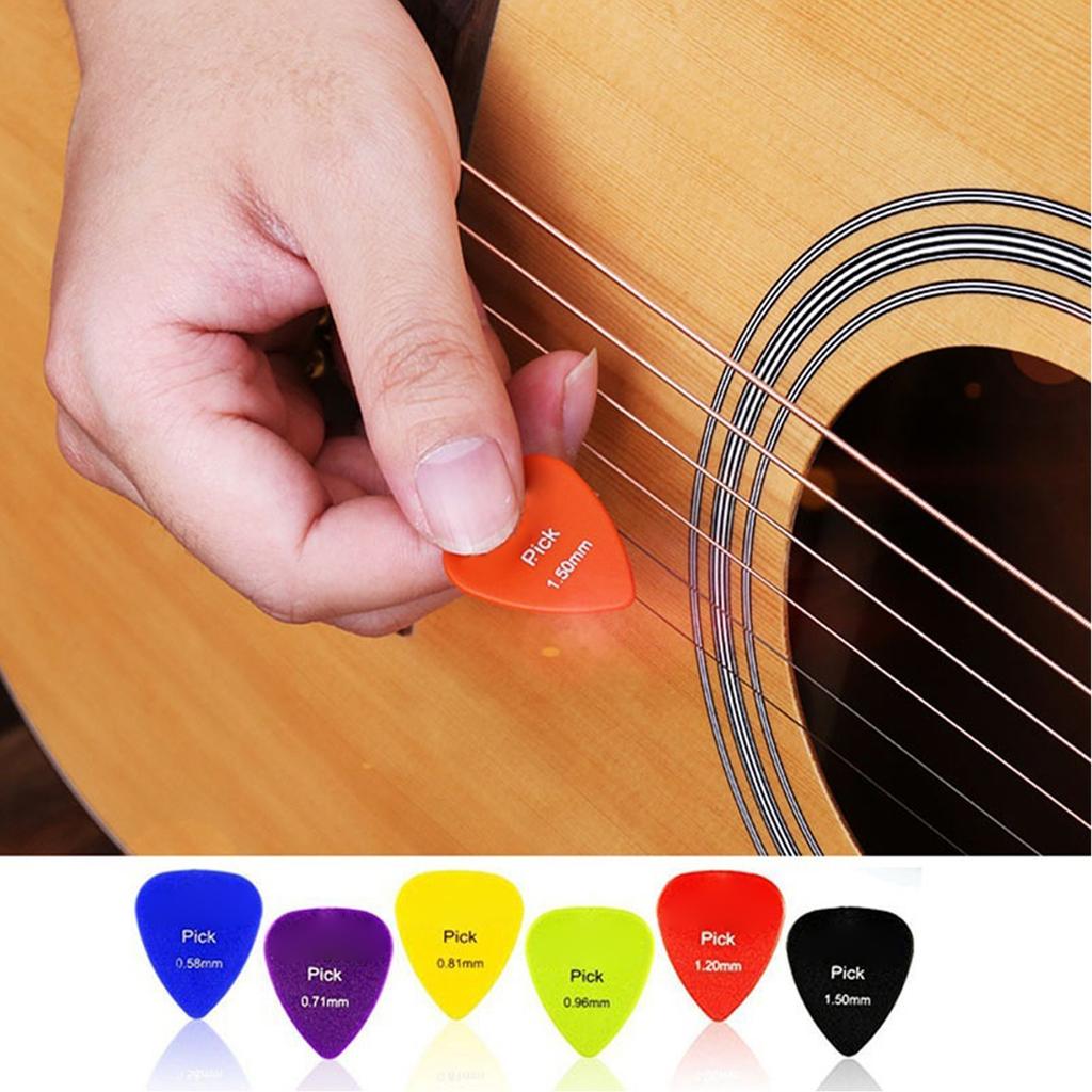 Guitar Picks Box Case Set Guitar Accessories Musical Instrument Tool 0.58 1.5mm Thickness Guitar Picks