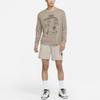 T Shirts Men's Brown Crew Neck Moderate Straight Fit DN3045-102