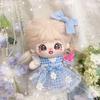 Geomong 20cm Doll Clothes Daisy Check Dress Non-attribute Costume Cotton Idol Doll Clothes, Blue, Popular Toys for Korean Children
