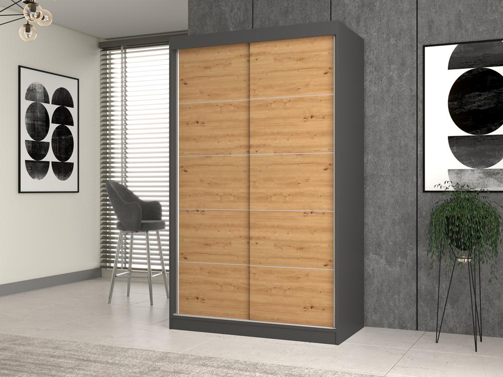 Iga Wardrobe 120C ANTHRACITE ARTISAN