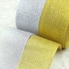 (25 Yards/roll) 50mm Gold And Silver Christmas Gift Packaging Ribbon High Quality Wedding Shiny Metal Ribbon