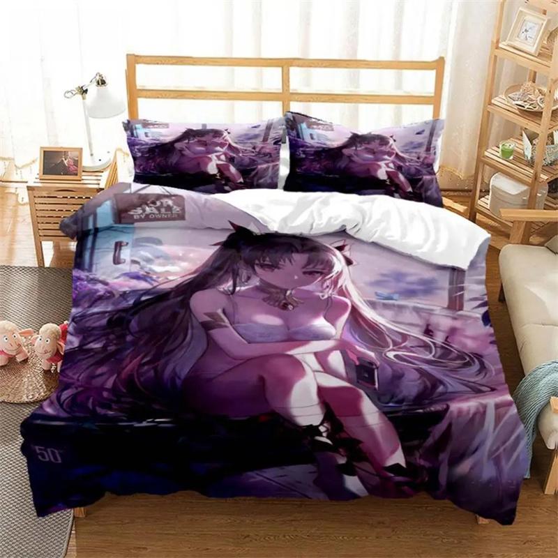 Genshin Impact Animation Cartoon Soft And Comfortable Comforter Bedding Sets Bedding Set Luxury Quilt Cover Customizable