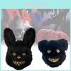 Cute Plush Black Bear Mask For Halloween Costume And Festive Party Decoration