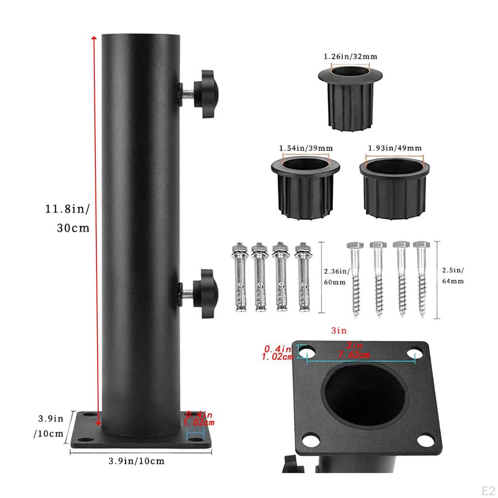 Umbrella Base Stand Heavy Duty Marble Flag Pole Holder Sun Mount for Outside