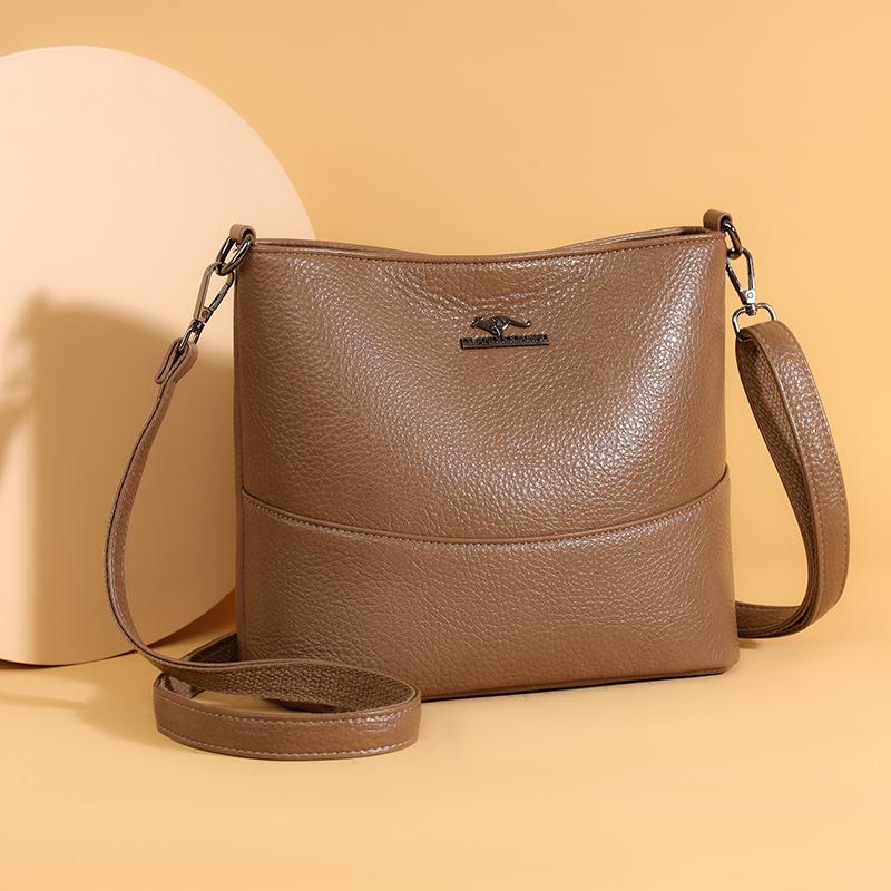 Multi Functional Casual Crossbody Bag PU Soft Leather Retro Crossbody Bag Women's Shoulder Bag Simple Casual Bag