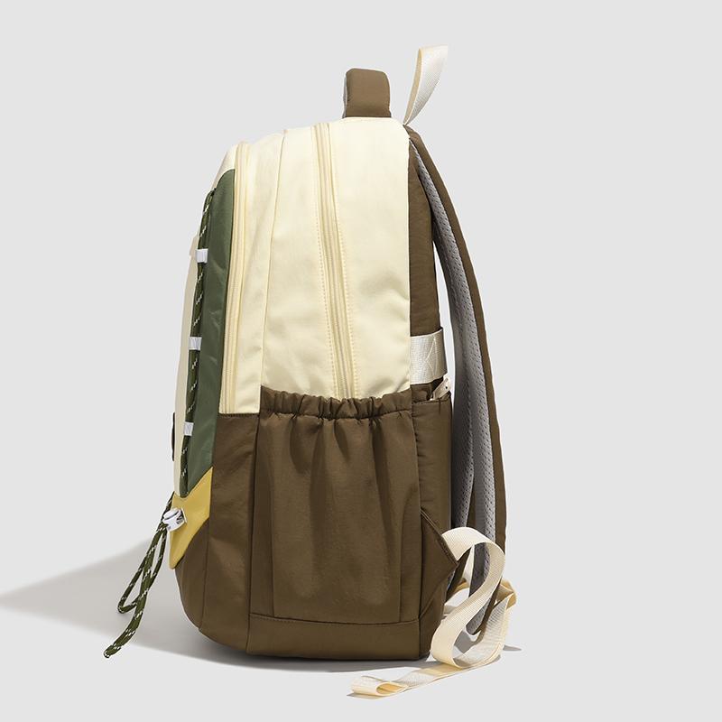 Contrast Color Schoolbag Lightweight Travel Backpack Large Capacity Backpack