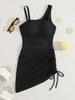 Women's Swimwear Solid Color Mesh Patchwork Bikini Beach Suit Bathing Suits