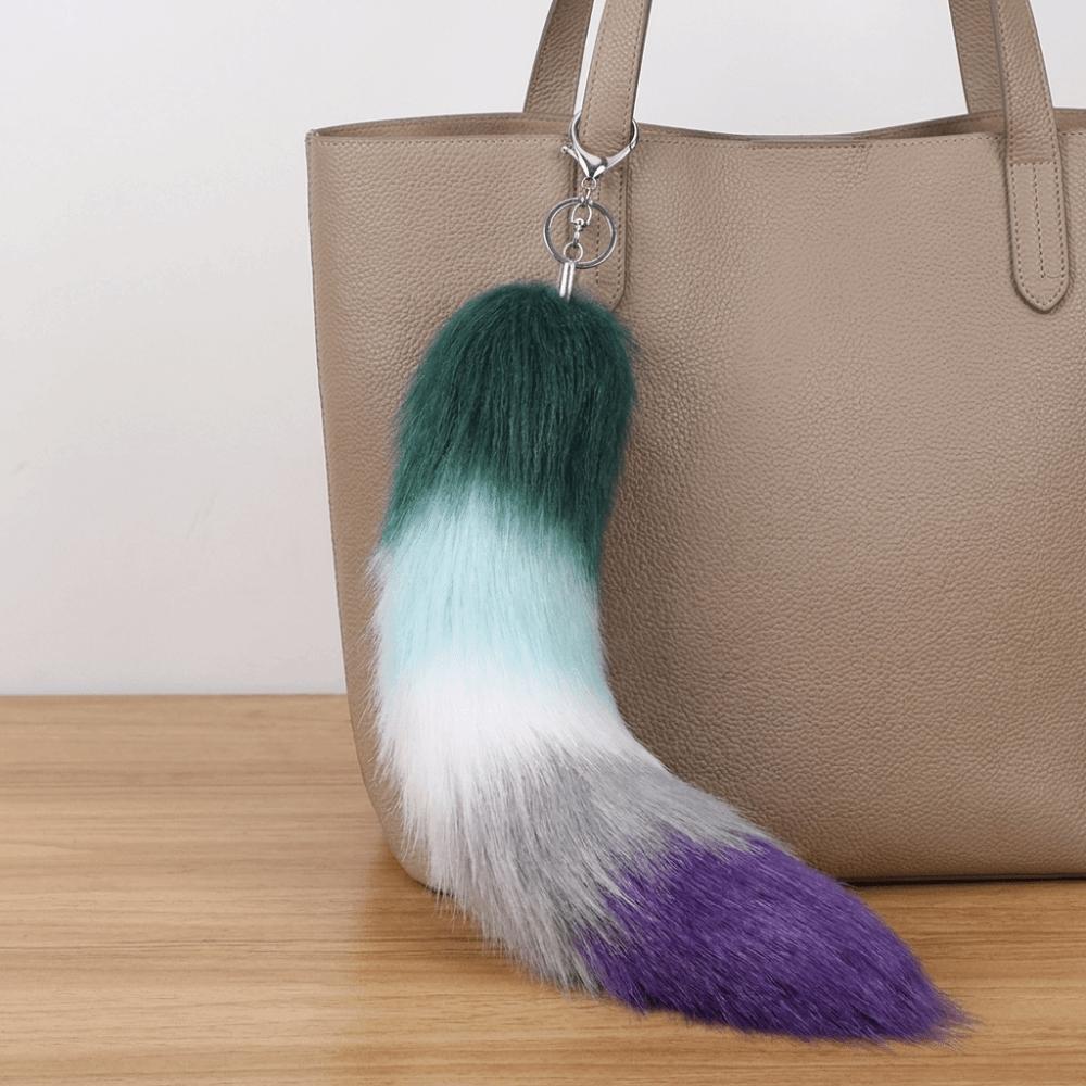 Bags Charm Plush Tail Keychain Pompoms Fur Pendant Keyring Animal Tail Keychain Car Keyring