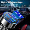 Nabíječka do auta s digitálním displejem 6v1 Podpora 4USB+2PD Super rychlé nabíjení DC12-24V Multiportová nabíječka pro mobilní telefon s digitálním displejem