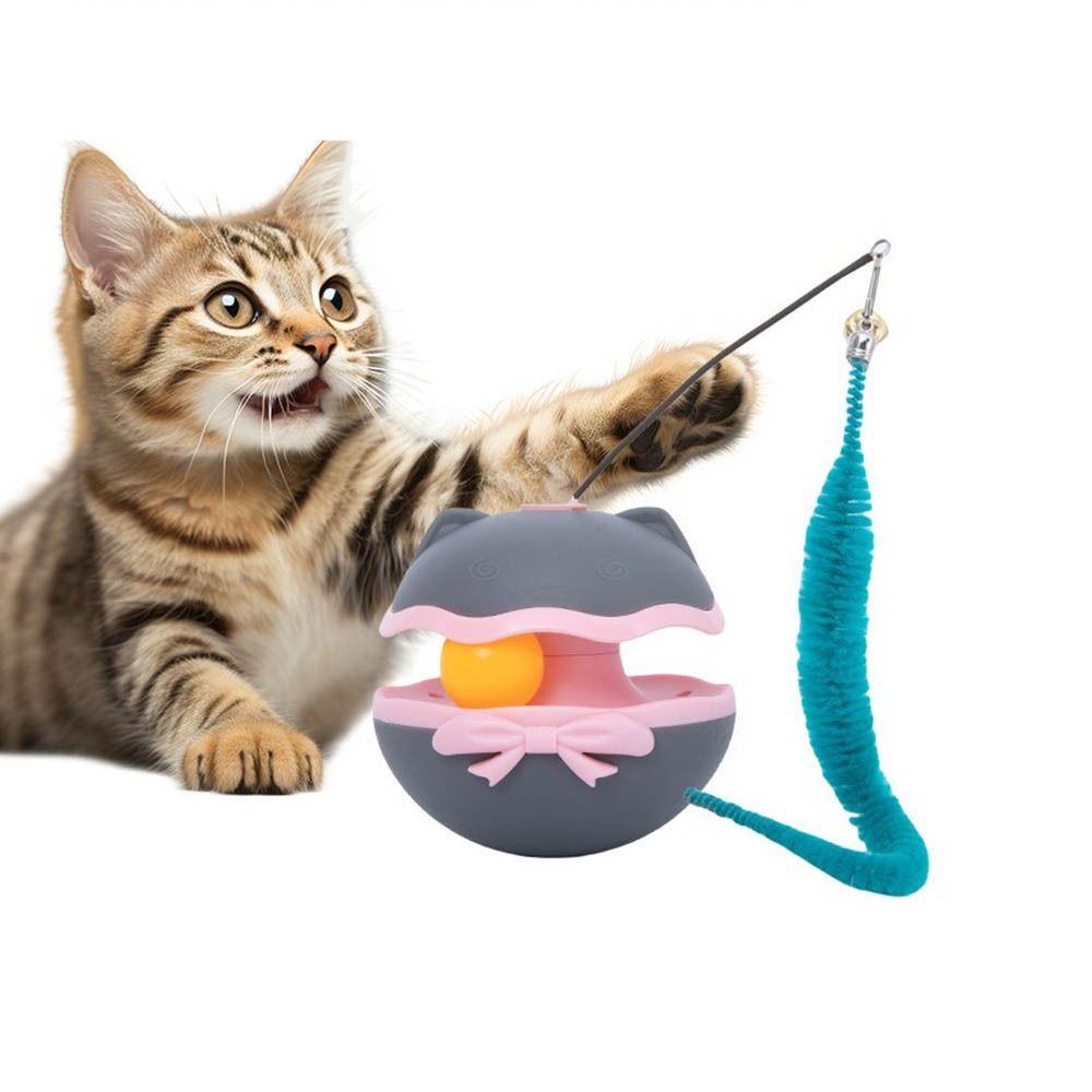 With Bell Cat Tumbler Toy Rotating Tumbler Design Electric Cat Roller Track Roller Track Cat Teasing Stick Cat Entertainment