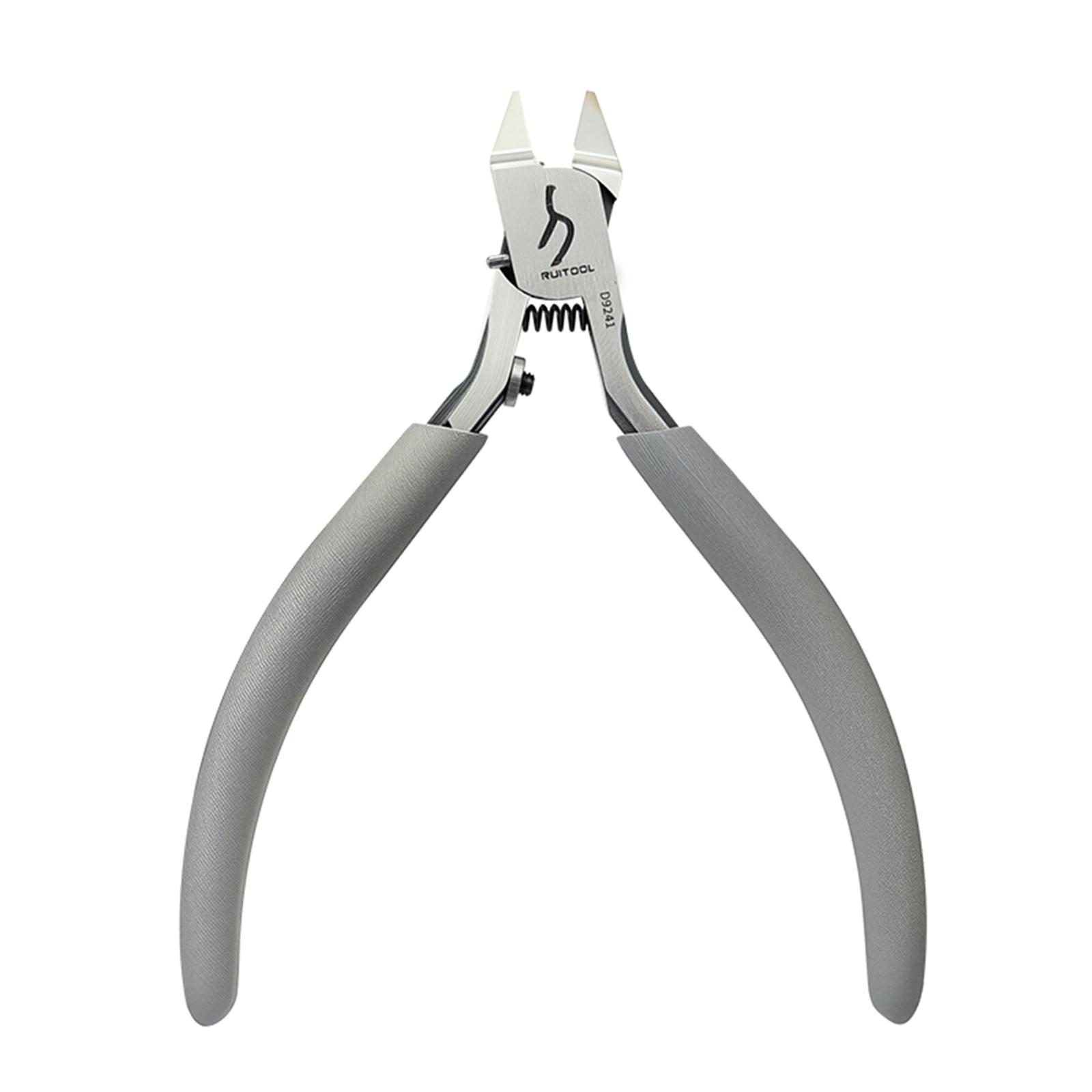 

4.3inch Plastic Model Sprue Flush Cut Pliers With Spring for DIY Crafts Jewelry серый