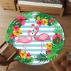 1pc Flamingo Tropical Round Chair Mat Area Rug - Non-Slip, Floor Mat for Office, Bedroom, and Indoor Decor C1125264