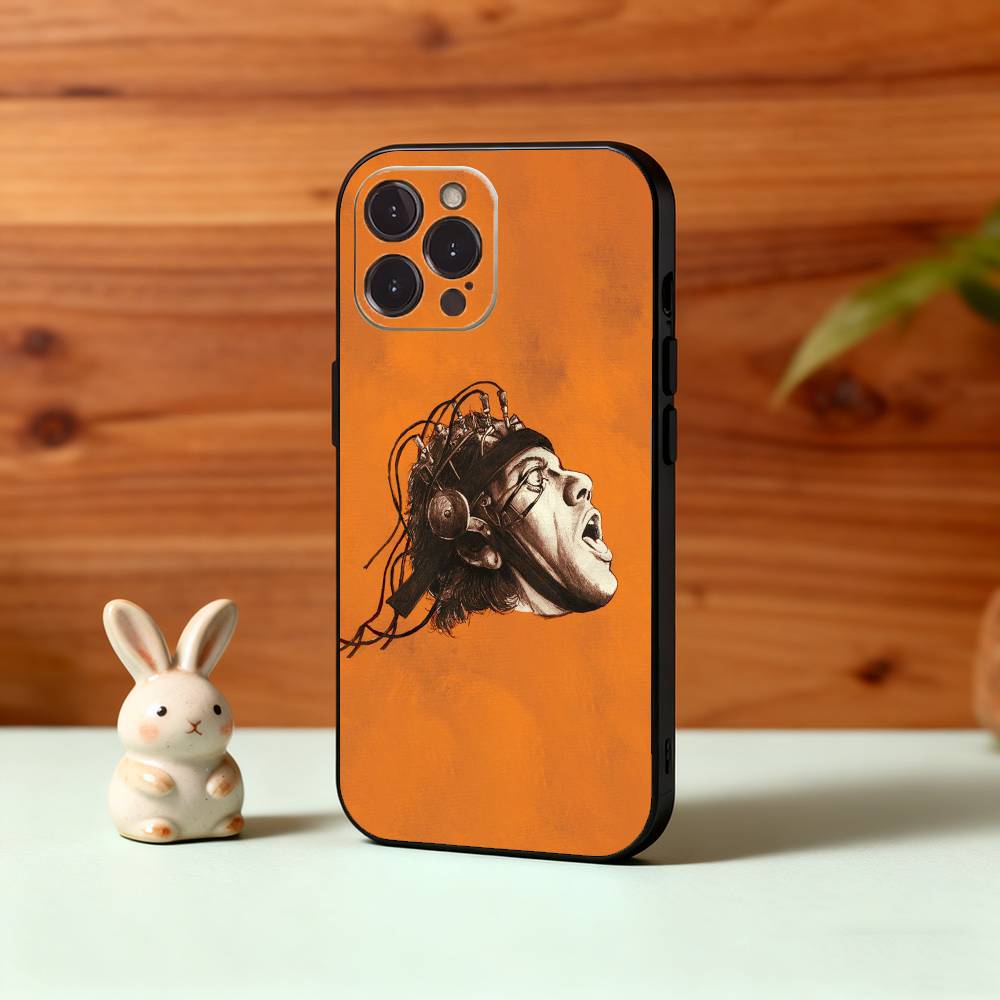 A C-Clockwork O-Orange Phone Case For iPhone17,16,15,14,13,12Plus,Pro Max,XS,5G Soft Silicone Black Cover