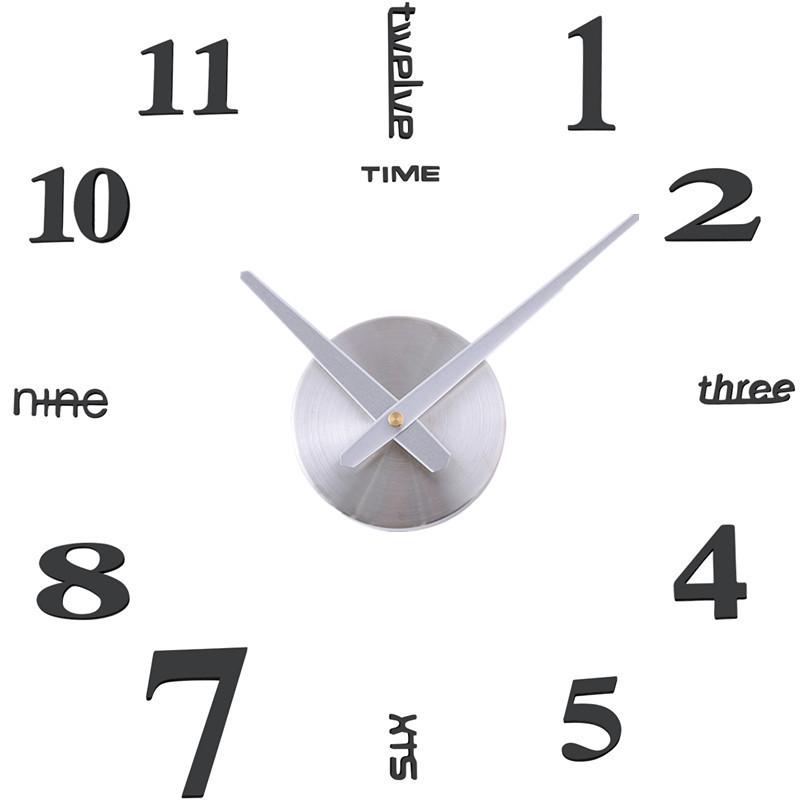 Acrylic 3D Digital Wall Clock, DIY Wall Sticker for Home & Living Room Decor