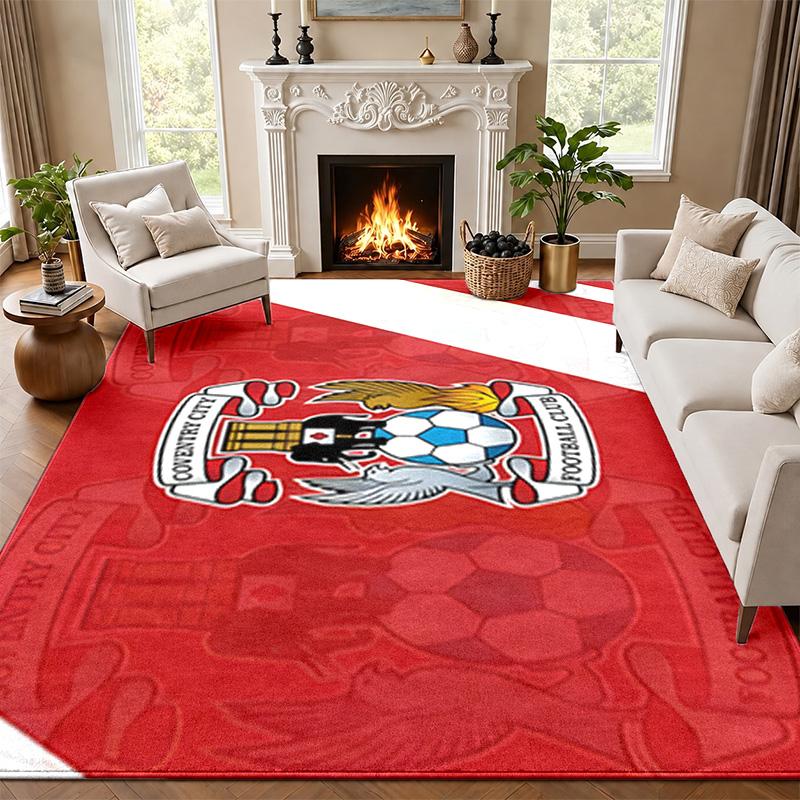 Coventry City F.C. Carpet Door Mat for Living Room or Bedroom Protective Mat Under Chair Office Decoration Christmas Gift Birthday Present