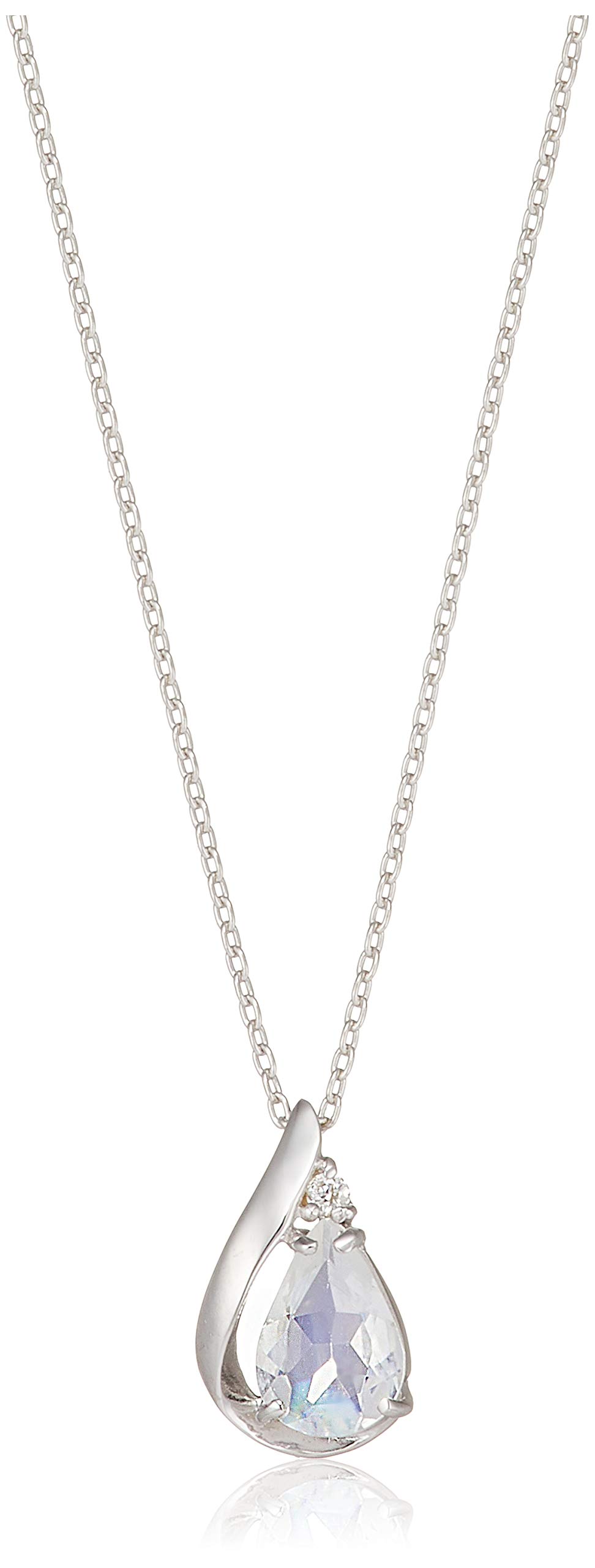 

Wisp K10 White Gold Necklace Blue Moonstone Diamond [WISP] (OPCWP21596)