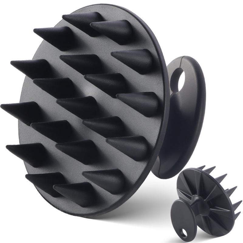 Silicone Bath Shampoo Brush Men s Deep Cleansing Scalp Shampoo Brush Bath Brush чёрный