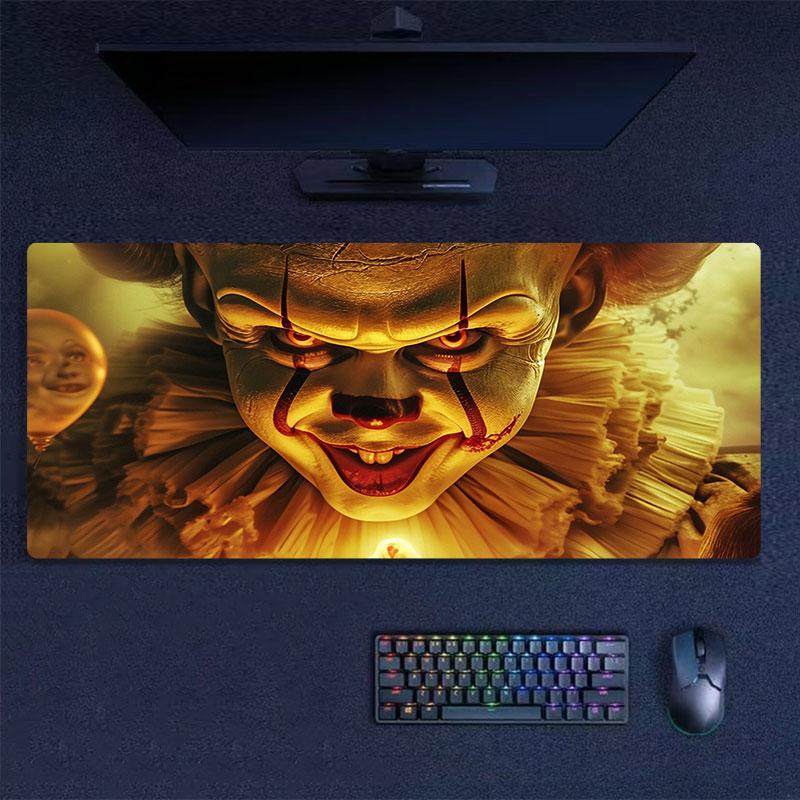 Pennywise Mouse Pad, Large Gaming Desk Mat, Non-slip XXL Mousepad for Laptop & Tablet, Mini PC Playmat with Stitched Edges