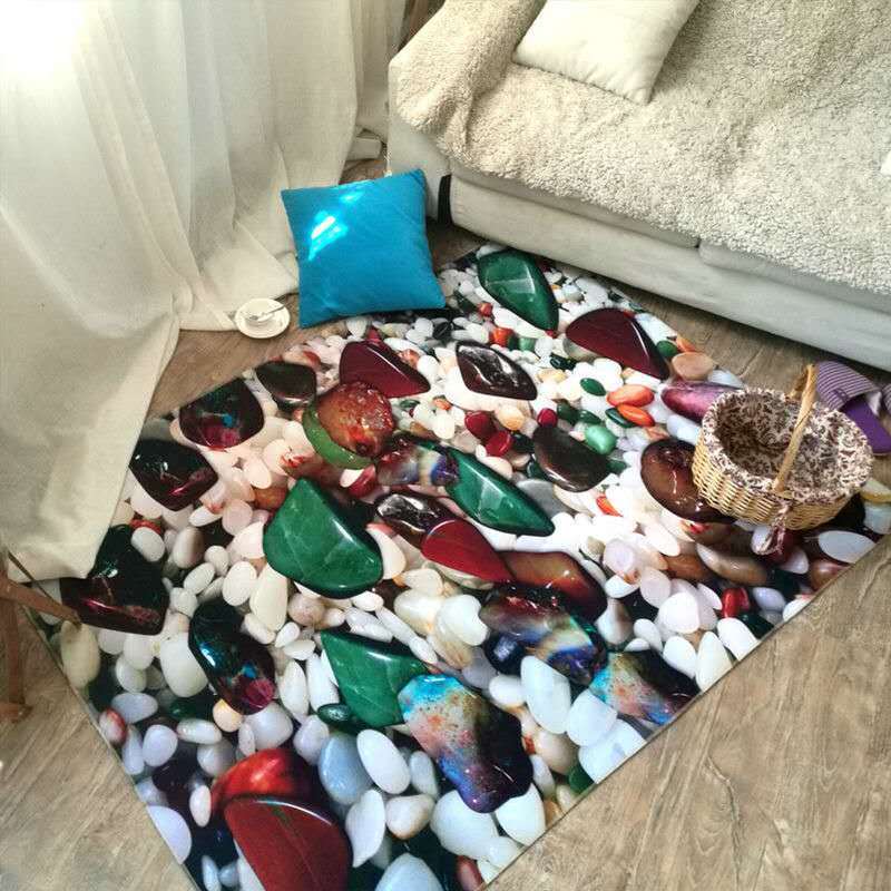 

3D современный минималистичный стильный светлый роскошный ковер абстрактный скандинавский коврик для гостиной, спальни, прикроватный мультяшный напольный коврик 50*80cm