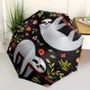 1pc Sloth Floral Automatic Open/close, All-Season Portable Folding Umbrella, Travel, Everyday, Formal Events071