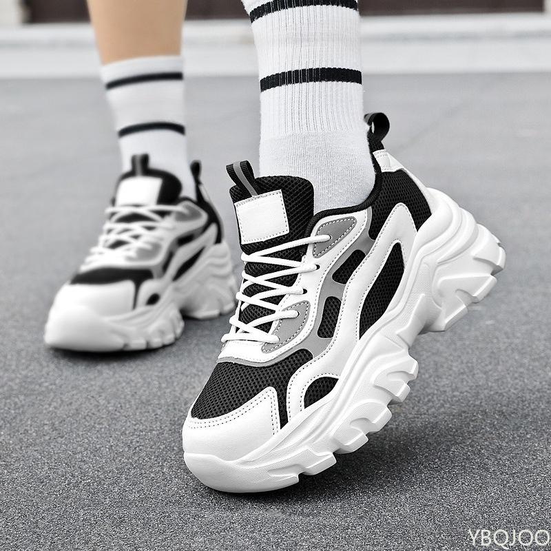 Fashion Four season mesh women's sports leisure fashionable thick soled women's shoes breathable wear-resistant non slip shoes