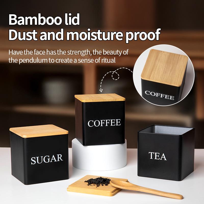 3 Stück 1L Kaffeebohnen Vorratsdosen Tee Zucker Vakuumversiegelte Gläser Eisen Vorratsdosen Hitze Küche Creme Dose Luftdichter Deckel