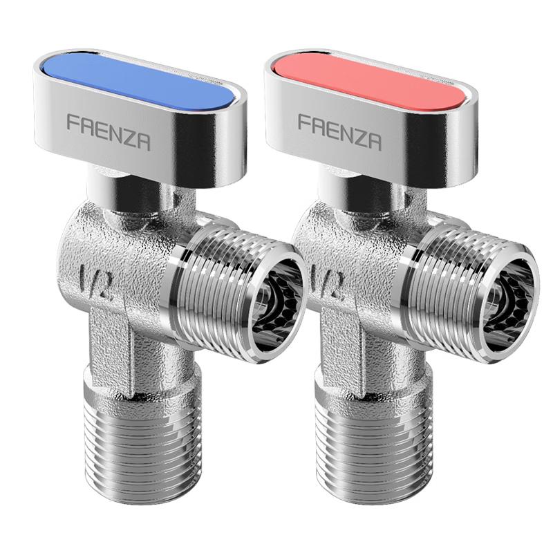 Faenza Brass Full-Flow Angle Valve