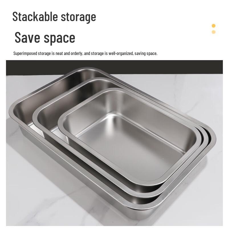 Anyi 304 Stainless Steel Rectangular Serving Pan