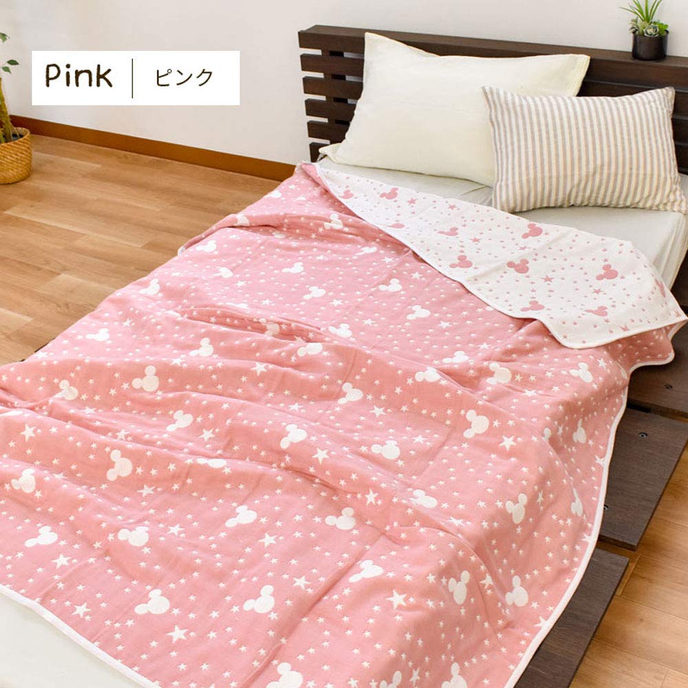 Cotton Gauze Blanket Gauze That Gets Softer and Fluffier with Each Gauze Single Mickey Mouse Soft and Perfect for All Inner Baby Gauze 100% [6-Layer