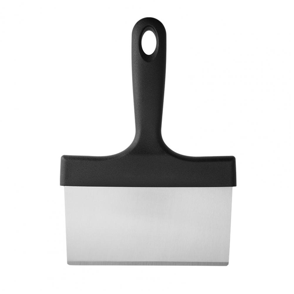 1 Set Grill Scraper Set Heavy-duty Stainless Steel Food Scraper With Sponges Anti-scalding Griddle Scraper & Griddle Brush